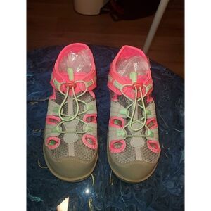 New Balance Kid's Adirondack Sandal Sport Shoe, Grey/Green/Pink, P3 M US Little